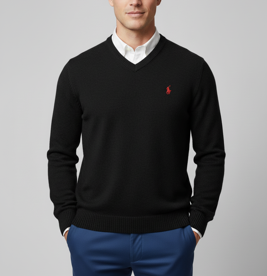 Men’s V-Neck Knit Sweater – Premium Winter Wear