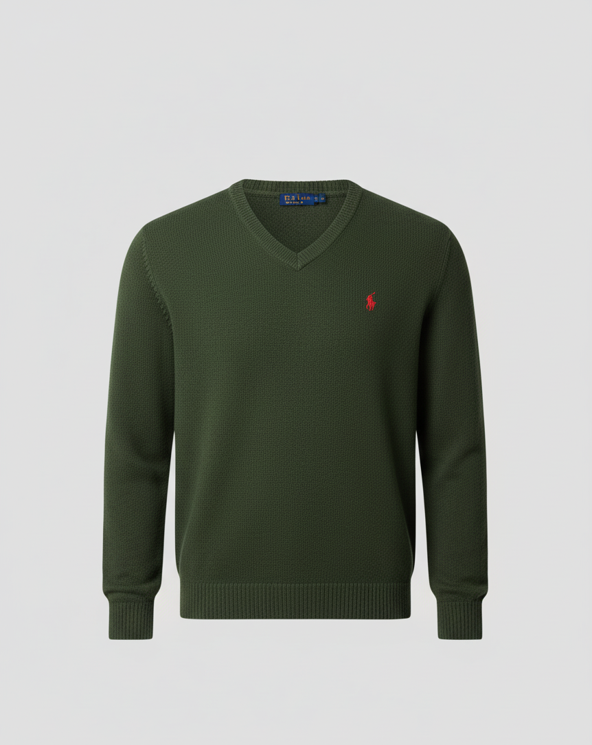 Men’s V-Neck Knit Sweater – Premium Winter Wear