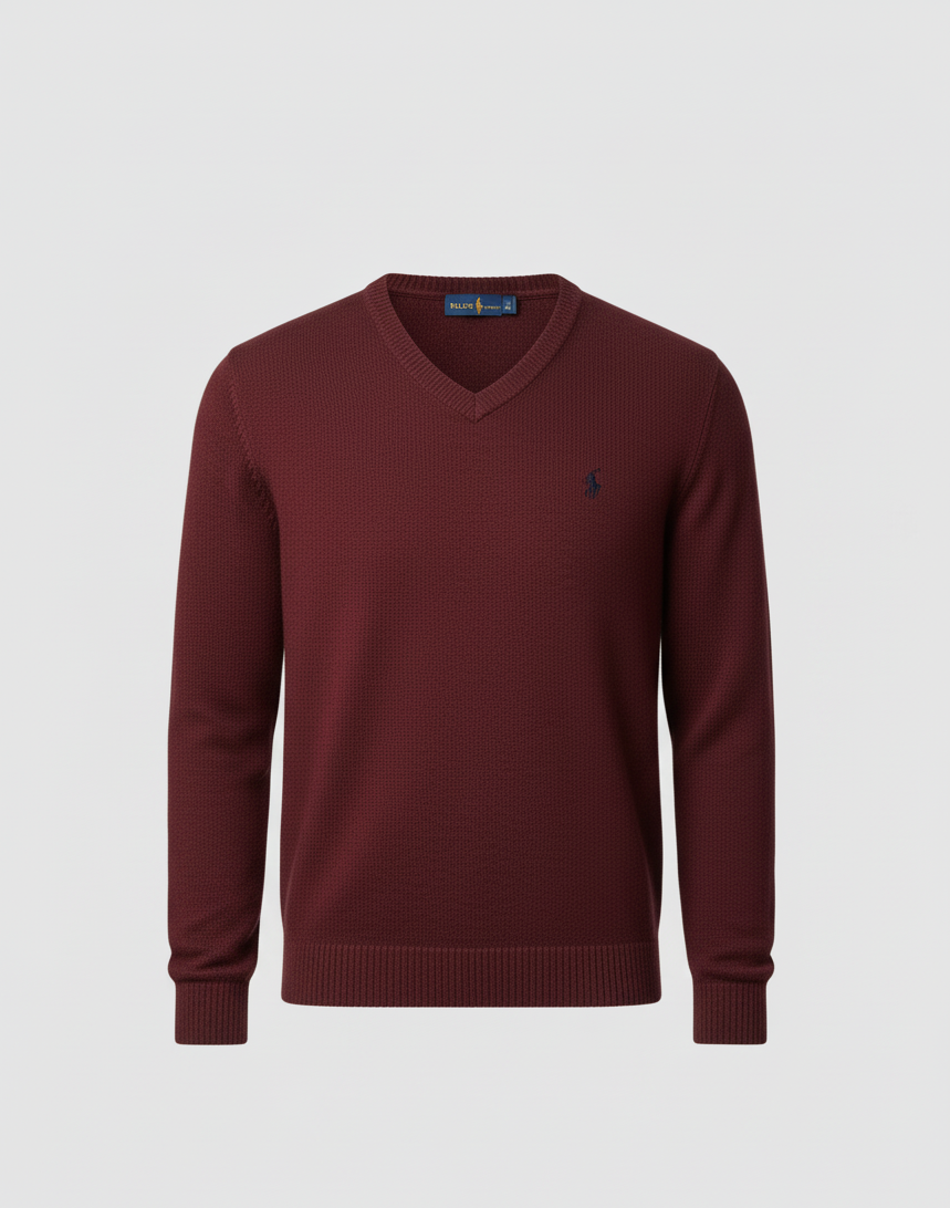 Men’s V-Neck Knit Sweater – Premium Winter Wear